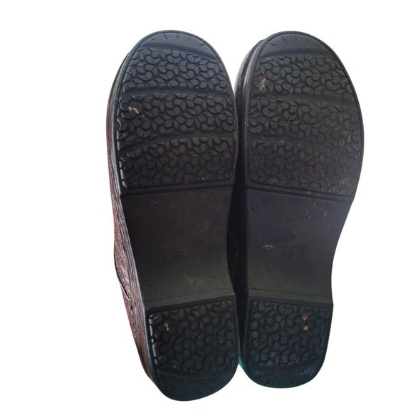 Dansko Leather Tooled Comfort Shoes Women's Size 40 US 9 Brown Nursing Waitress - Picture 6 of 9